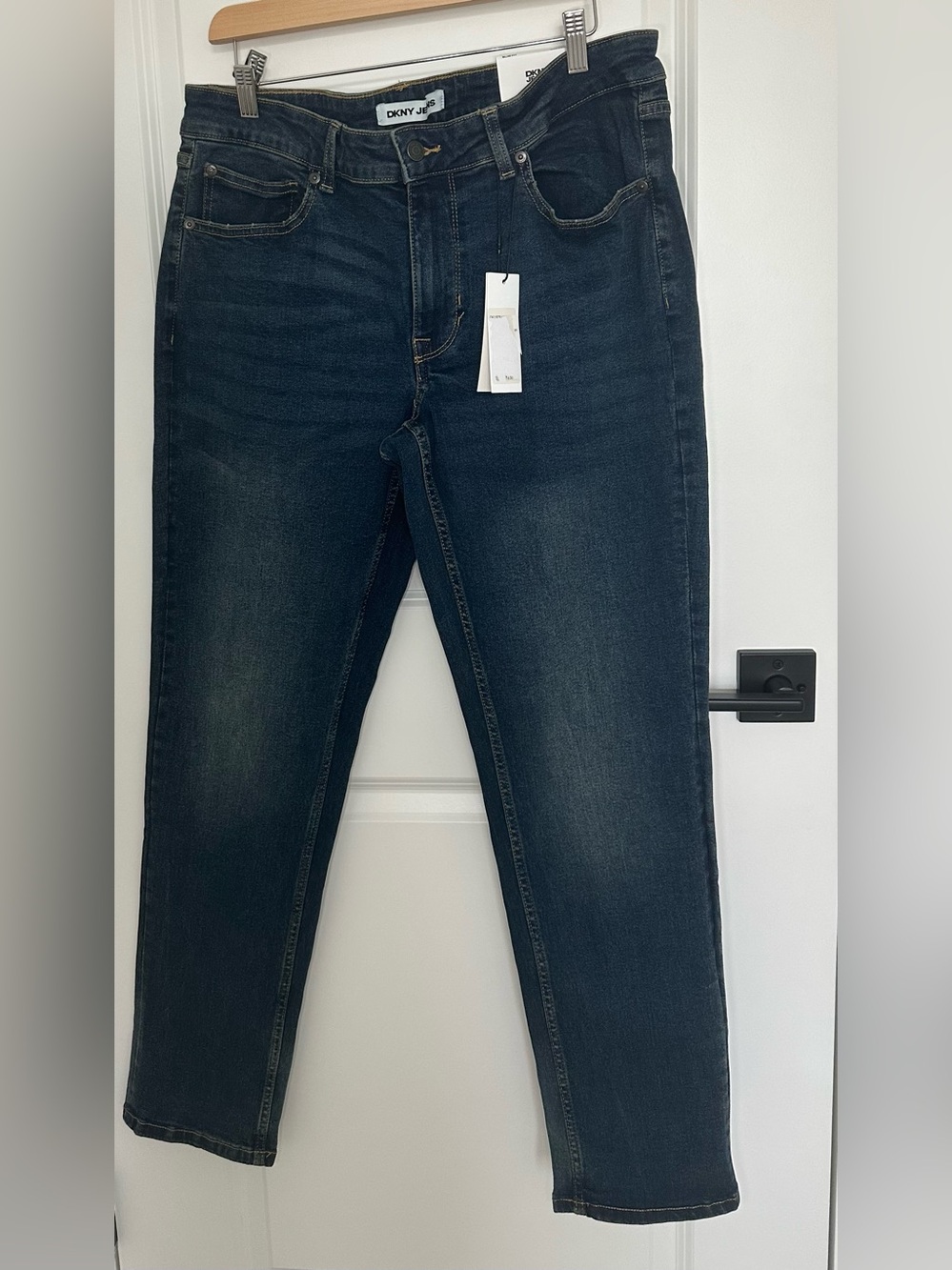 DKNY Men's Slim Straight Jeans - Dark Indigo